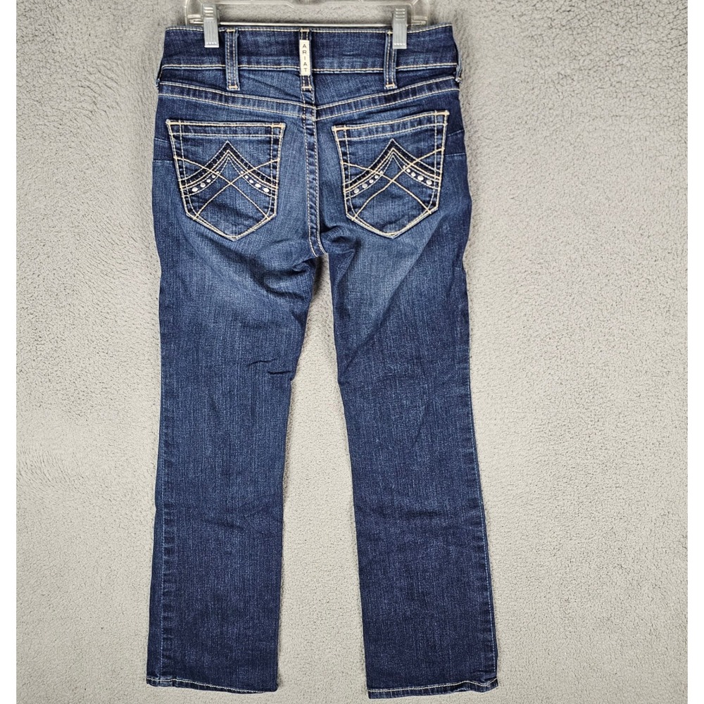 Ariat Jeans Womens 27R Blue Spitfire REAL Riding Mid Rise Bootcut 10011683 - Picture 2 of 10